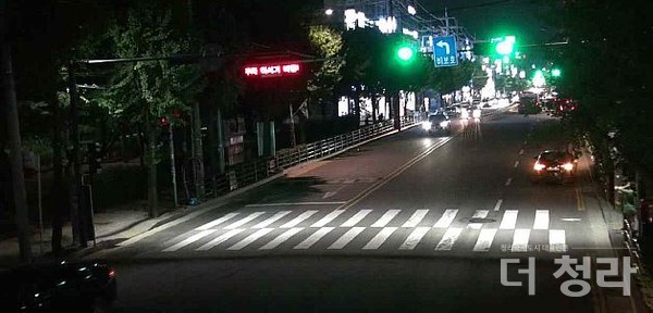 투광등 설치로 야간보행 교통사고사망 줄인다(사진=서구청)